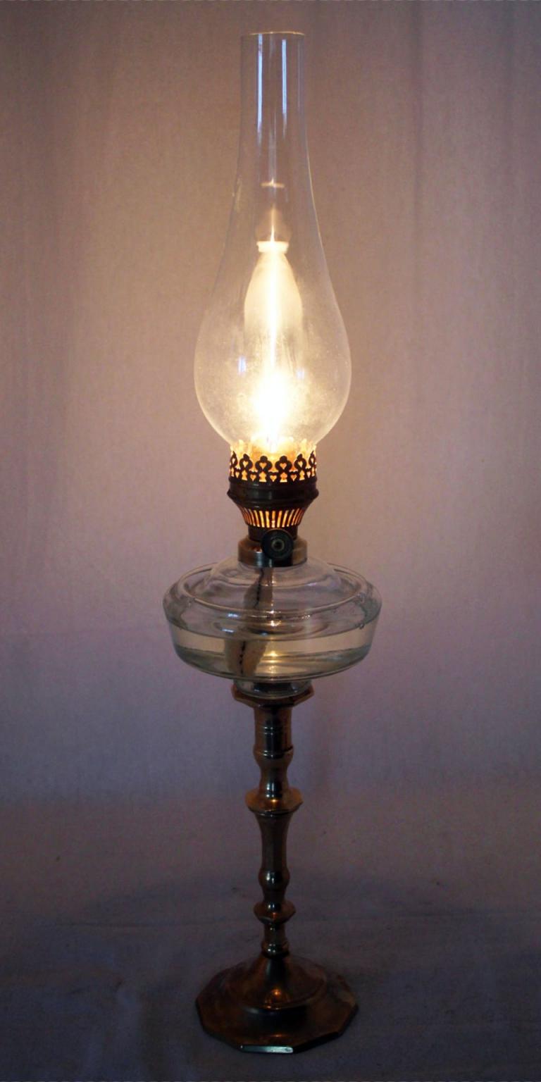 Säulenlampe aus Messing