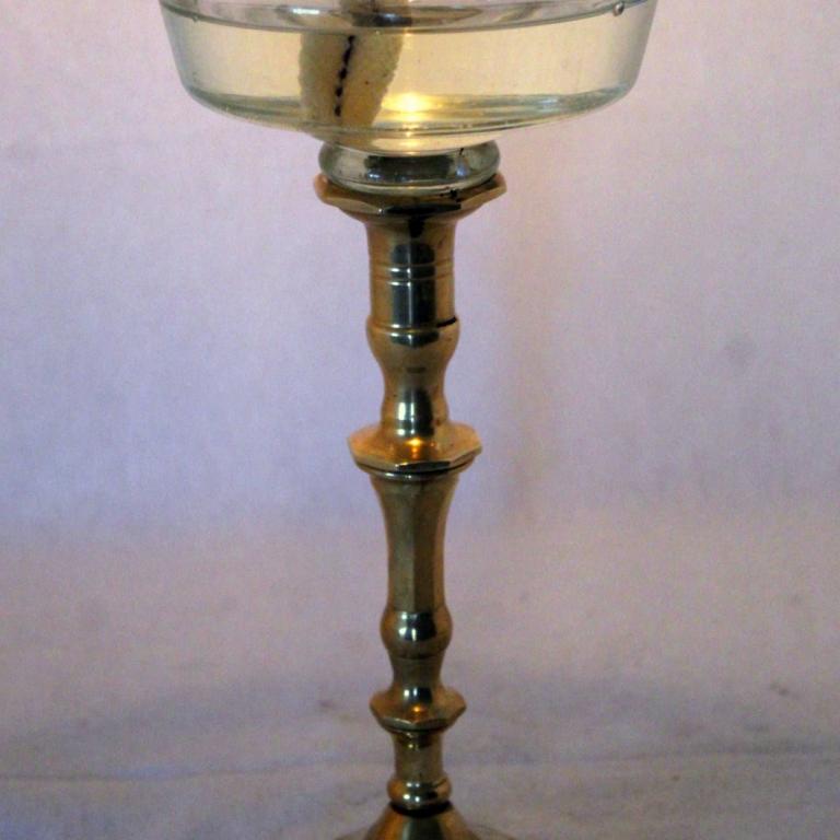 Säulenlampe aus Messing