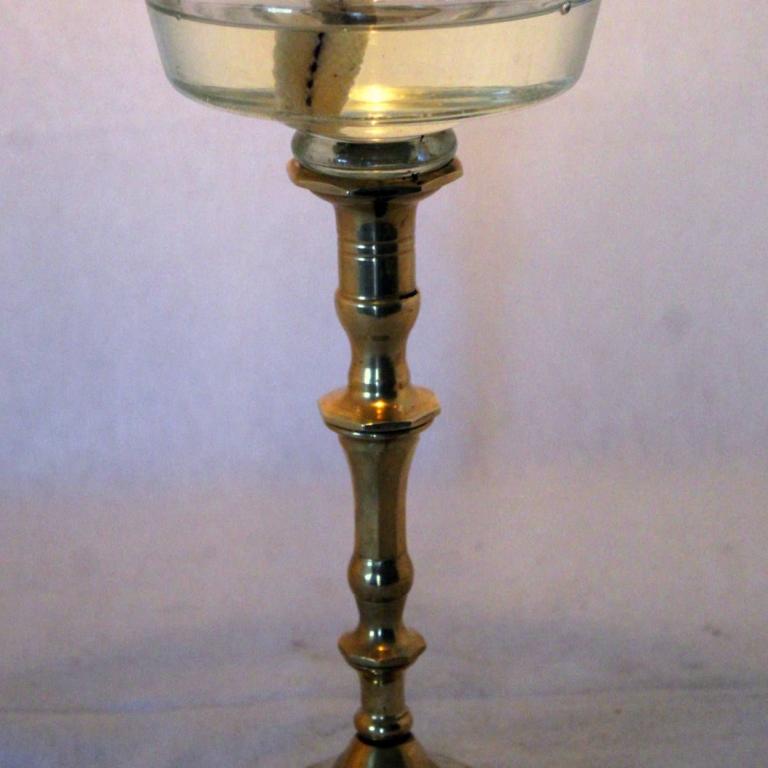 Säulenlampe aus Messing