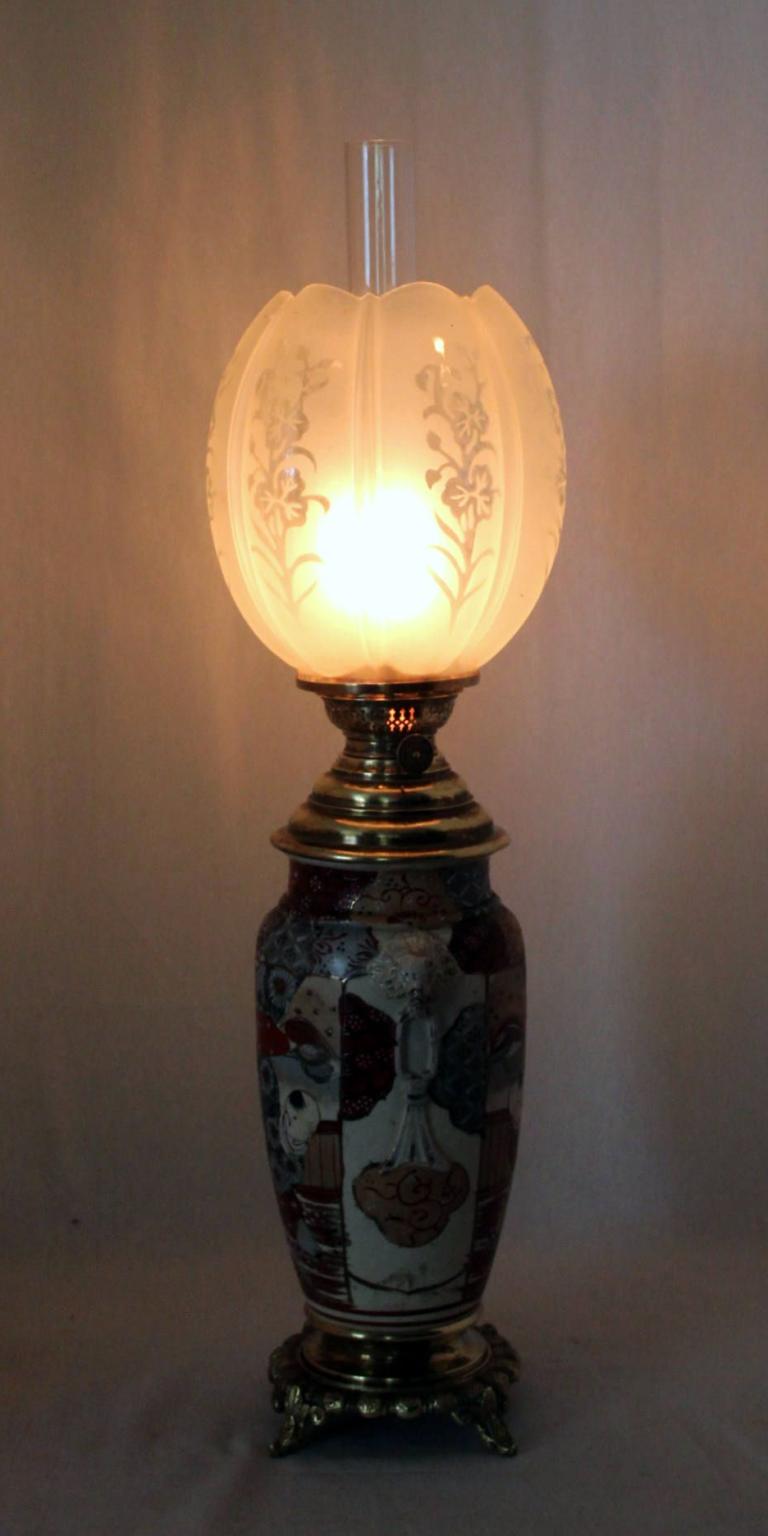 Petrollampe Satsuma-Vase, Tischlampe