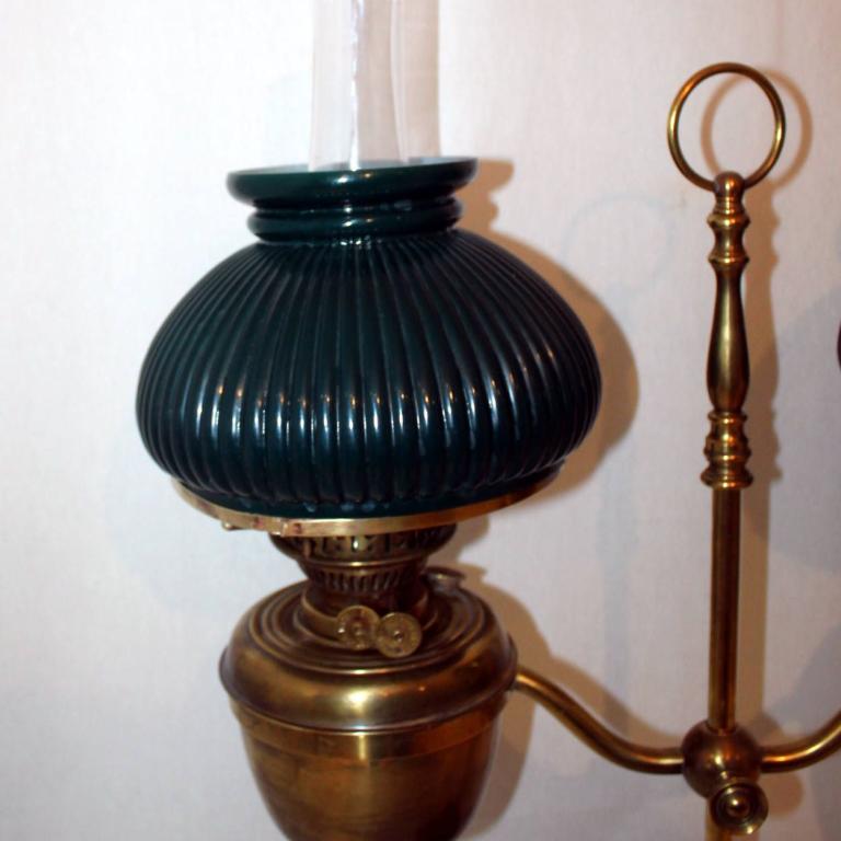 Duplex Studierlampe, Schiebelampe, zwei Dublexbrenner, England