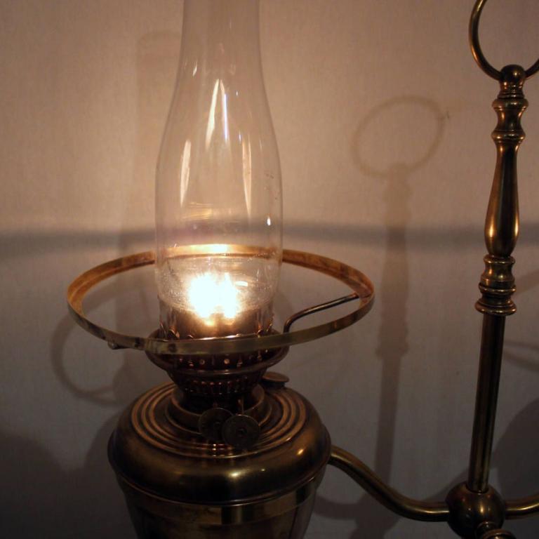 Duplex Studierlampe, Schiebelampe, zwei Dublexbrenner, England